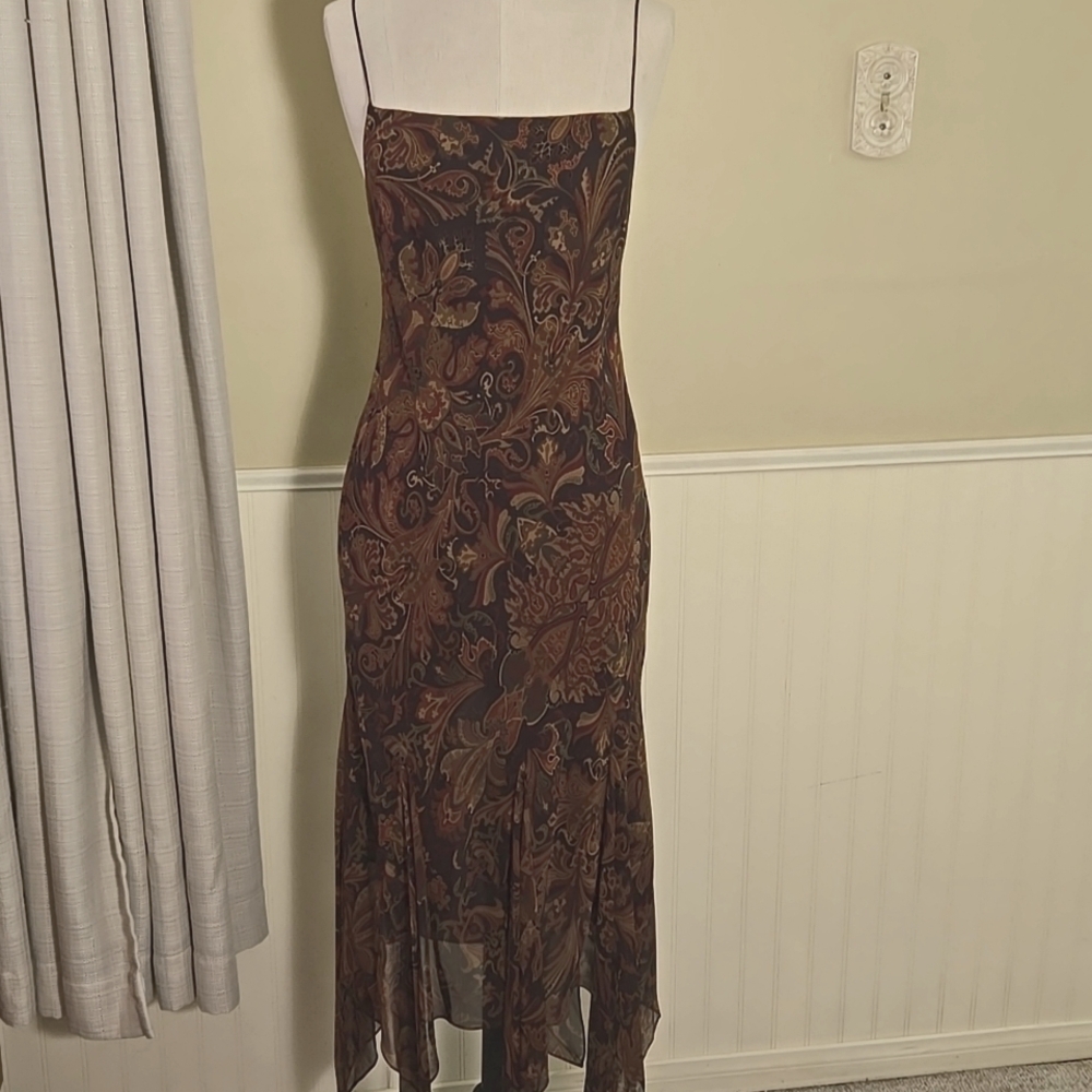 Y2K Ralph Lauren Paisley Slip Dress Size 4